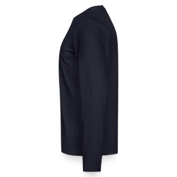 Männer Premium Bio Langarmshirt - Navy - Links - Nico (187cm)