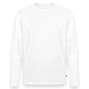 Männer Premium Bio Langarmshirt - Weiß