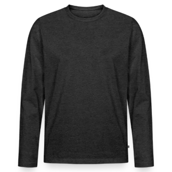 Männer Premium Bio Langarmshirt - Anthrazit meliert
