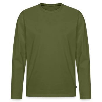 Männer Premium Bio Langarmshirt - Khaki