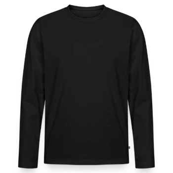 Männer Premium Bio Langarmshirt - Schwarz