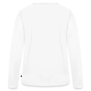 Frauen Premium Bio Langarmshirt - Weiß - Hinten - Julia (174cm)