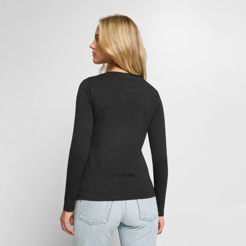 Premium økologisk langærmet T-shirt til kvinder