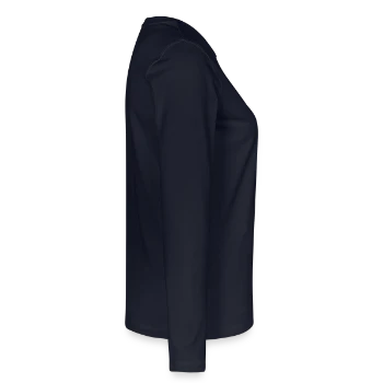 Frauen Premium Bio Langarmshirt - Navy - Rechts - Julia (174cm)