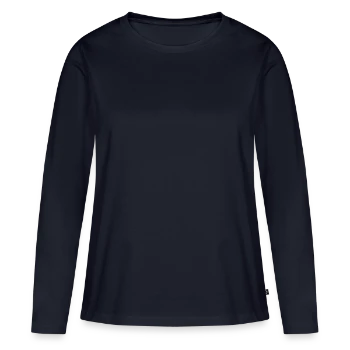 Frauen Premium Bio Langarmshirt - Navy