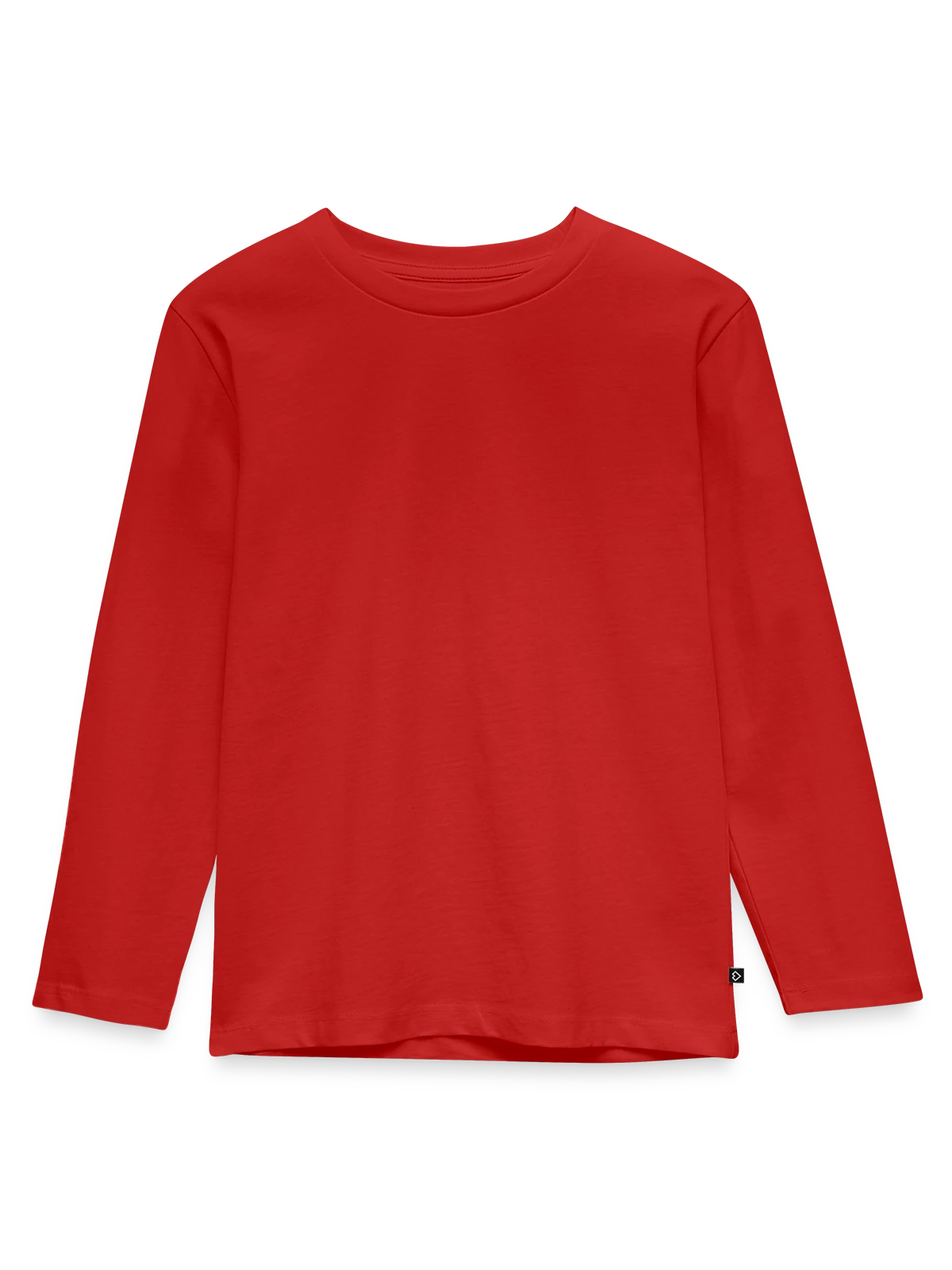 Kinder Premium Bio Langarmshirt - Rot - Vorne