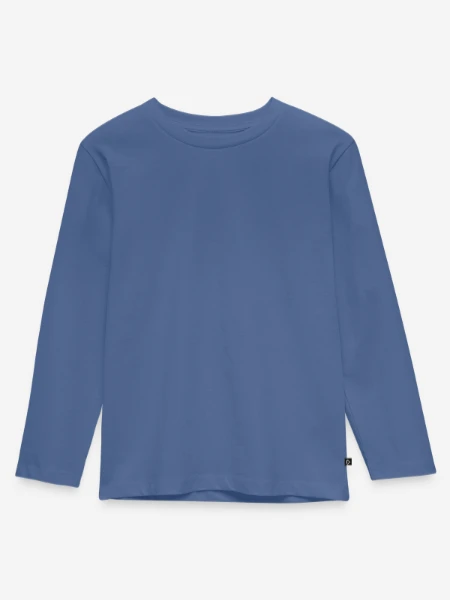 Kinder Premium Bio Langarmshirt - Taubenblau - Vorne