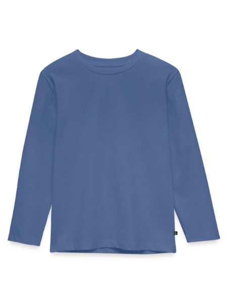 T-shirt manches longues Premium Enfant - bleu pigeon - Devant