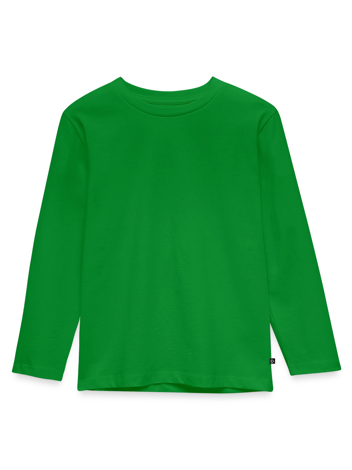 Kinder Premium Bio Langarmshirt - Grün - Vorne