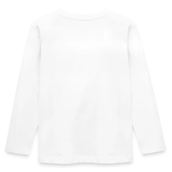 Kinder Premium Bio Langarmshirt - Weiß - Hinten - AI Model Kid Female (0cm)