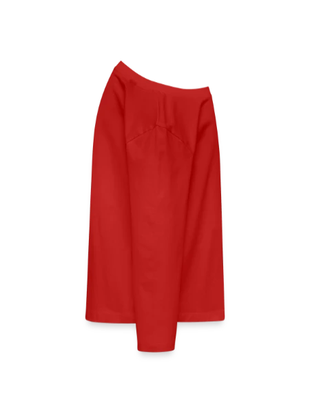 Kinder Premium Bio Langarmshirt - Rot - Rechts