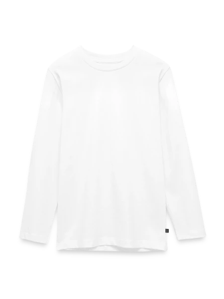 T-shirt manches longues Premium Ado - blanc - Devant