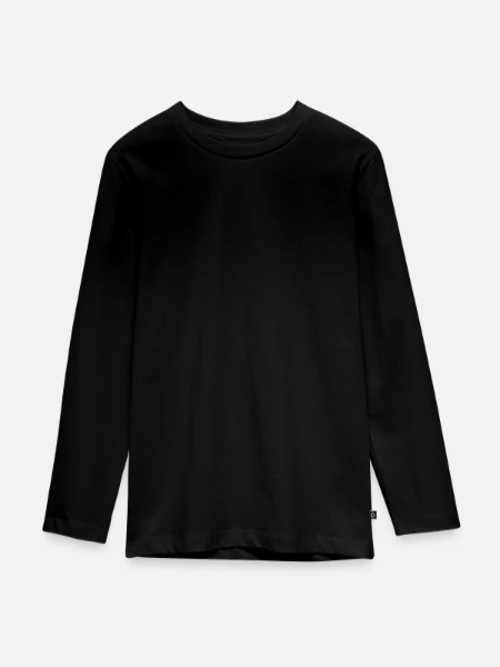 T-shirt manches longues Premium Ado - noir - Devant