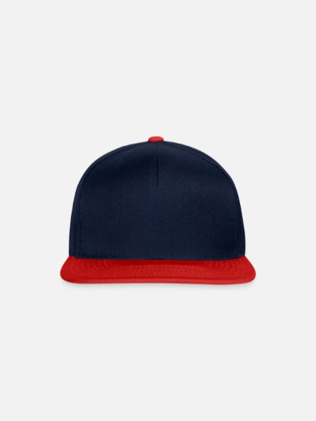 Snapback Cap - navy/red - Front