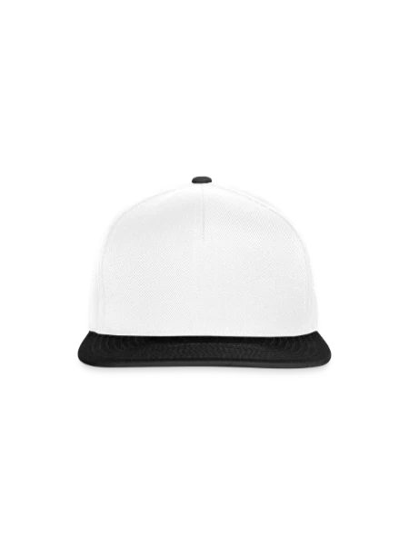 Snapback Cap - white/black - Front