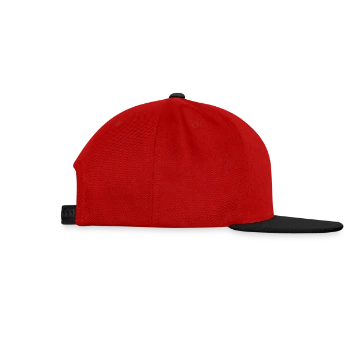 Casquette snapback - rouge/noir - Droite