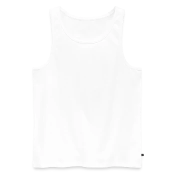 Men's Premium Organic Tank Top - white - Front - AI Model Male 178 light (178cm)