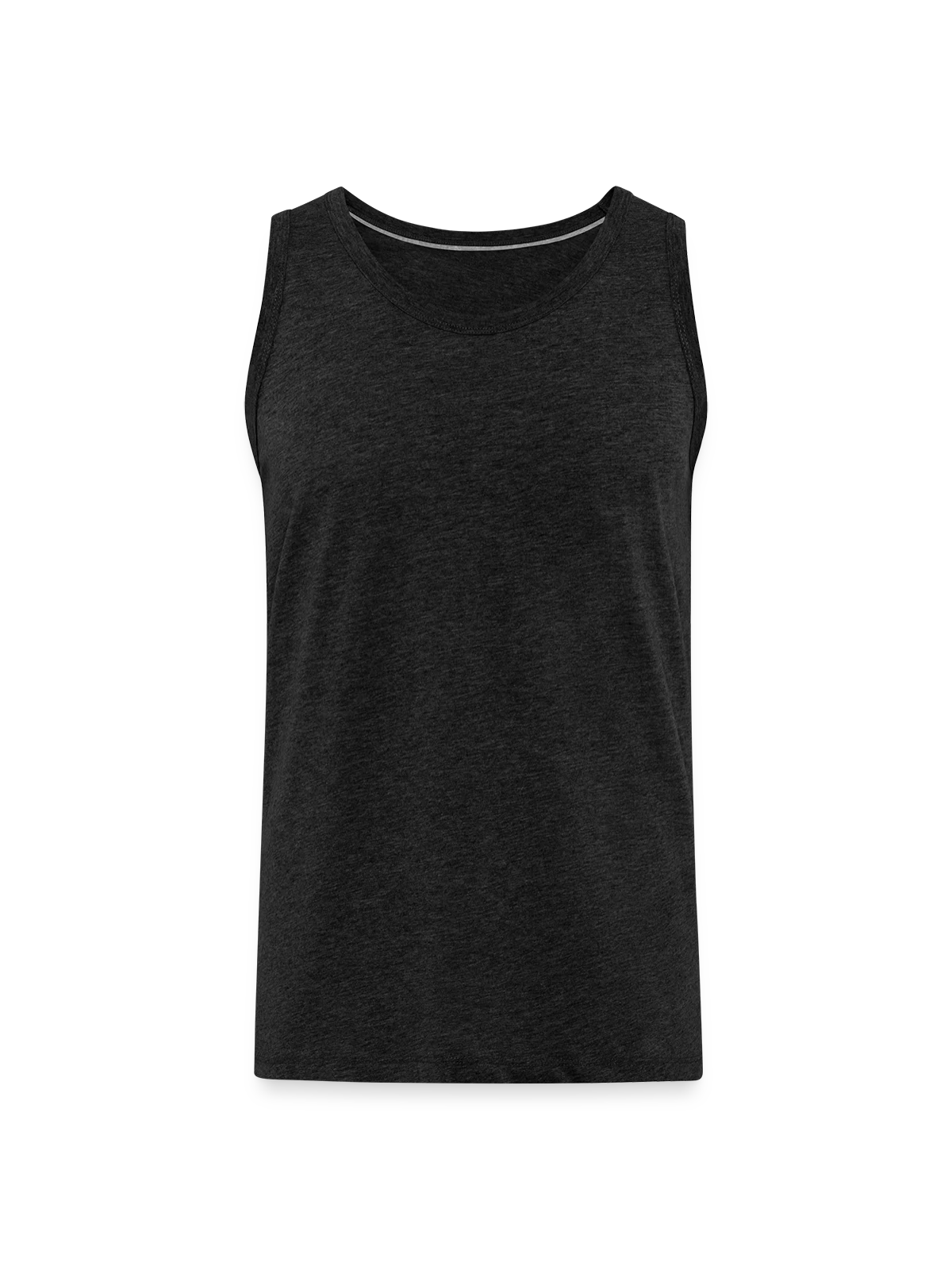 Men's Premium Organic Tank Top - charcoal grey - Front