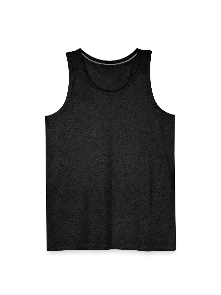 Men's Premium Organic Tank Top - charcoal grey - Front