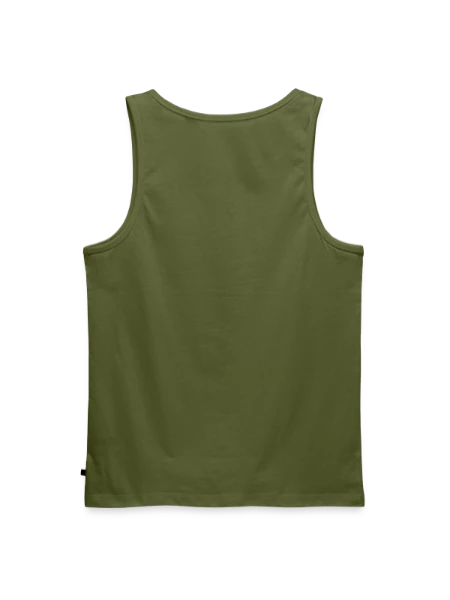Men's Premium Organic Tank Top - khaki - Back
