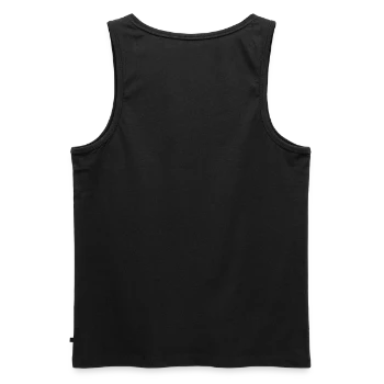 Débardeur bio Premium Homme - noir - Dos - AI Model Male 178 light (178cm)