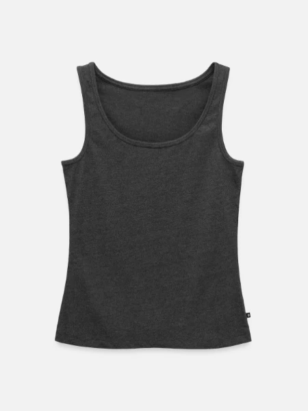 Débardeur bio Premium Femme - anthracite chiné - Devant