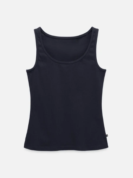 Women’s Premium Organic Tank top - navy - Front