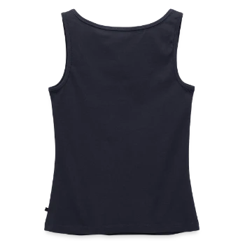 Women’s Premium Organic Tank top - navy - Back - AI Model Female 172 light (172cm)