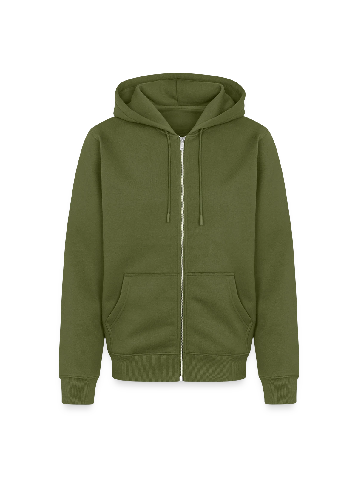 Unisex Premium Organic Zip Hoodie - khaki - Front