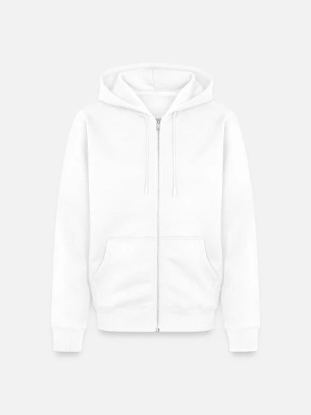 Veste à capuche bio Premium Unisexe - blanc - Devant