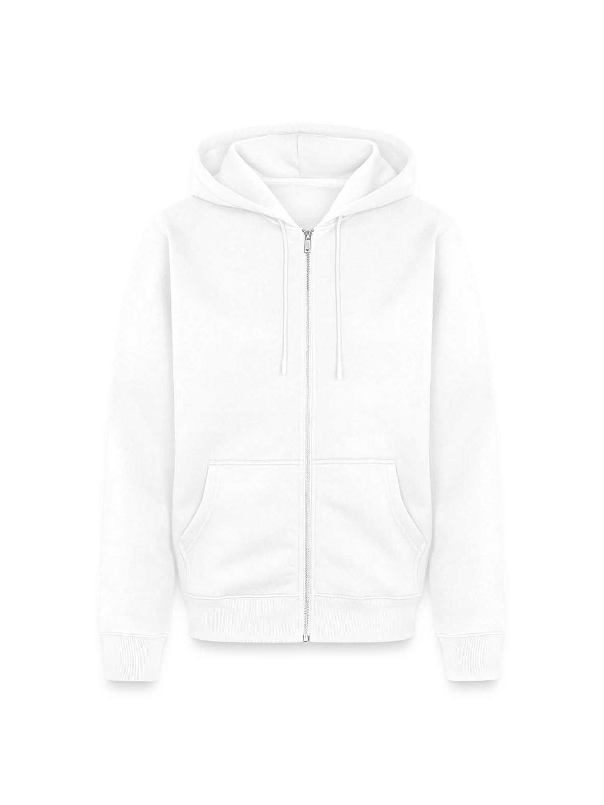 Unisex Premium Organic Zip Hoodie - white - Front