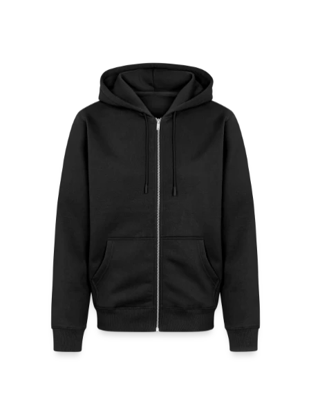 Veste à capuche bio Premium Unisexe - noir - Devant