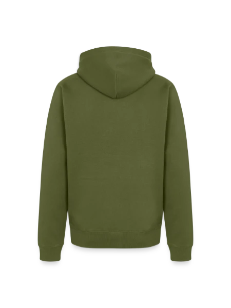 Unisex Premium Organic Zip Hoodie - khaki - Back