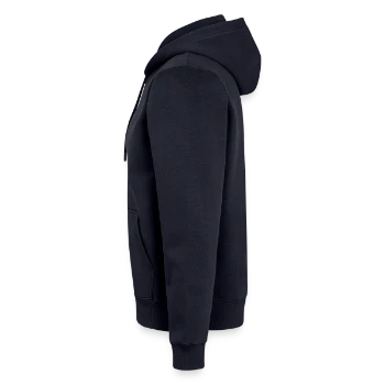 Veste à capuche bio Premium Unisexe - bleu marine - Gauche - Julia (174cm)