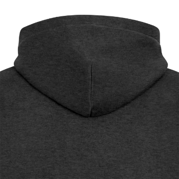 Unisex Premium Bio Zip Hoodie - Anthrazit meliert - Kapuze vorne