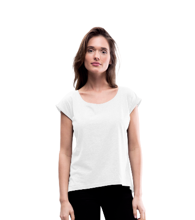 Women's T-Shirt with rolled up sleeves