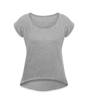 T-skjorte med rulleermer for kvinner