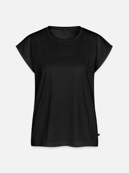 Haut bio Premium Femme - noir - Devant