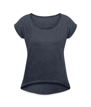 T-skjorte med rulleermer for kvinner