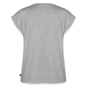 Women’s Premium Organic Top - heather grey - Back - AI Model Female 172 light (172cm)