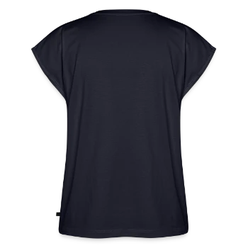 Women’s Premium Organic Top - navy - Back - AI Model Female 172 light (172cm)