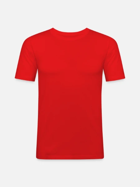 Men's Slim Fit T-Shirt - red - Front