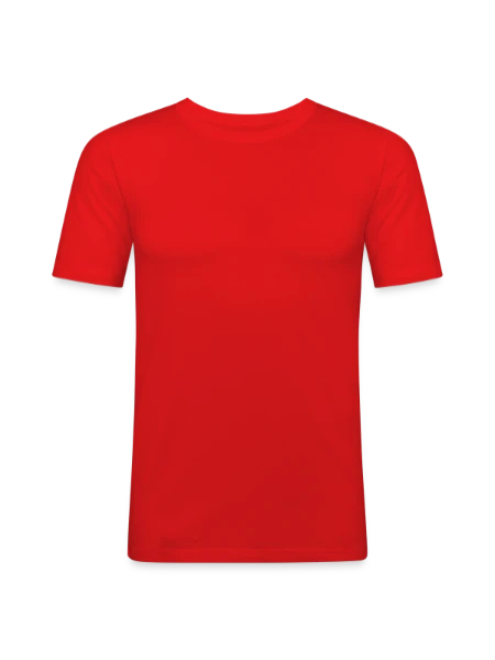 Men's Slim Fit T-Shirt - red - Front