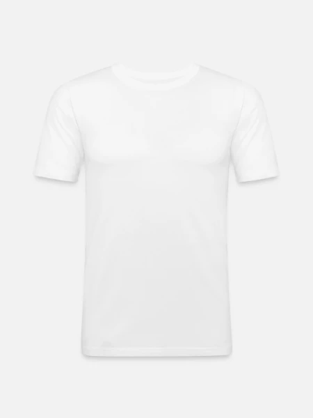 Men's Slim Fit T-Shirt - white - Front