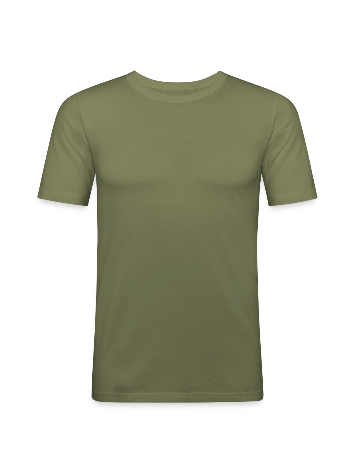 Men's Slim Fit T-Shirt - khaki green - Front