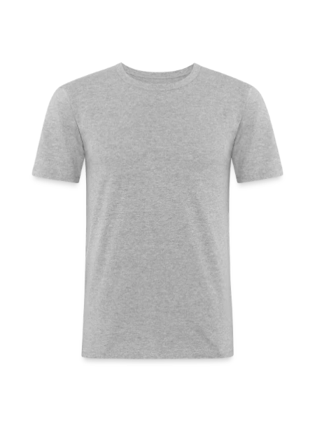 T-shirt près du corps Homme - gris chiné - Devant