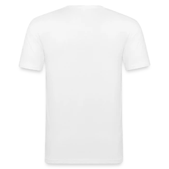 Men's Slim Fit T-Shirt - white - Back - Nik (191cm)