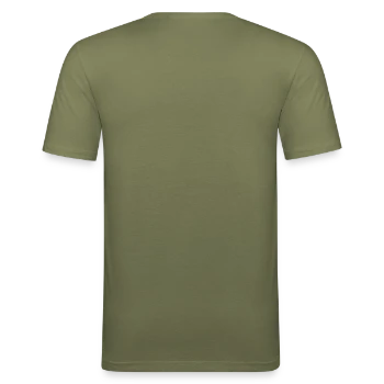 Men's Slim Fit T-Shirt - khaki green - Back - Jaron (178cm)