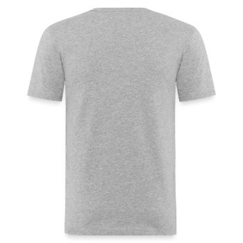 Men's Slim Fit T-Shirt - heather grey - Back - Nik (191cm)