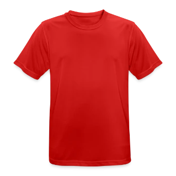 Men's Breathable T-Shirt - red - Front - AI Model Male 185 dark (185cm)
